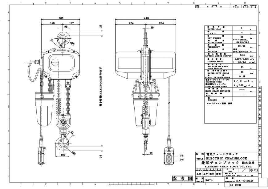 SA-1 / SAⅢ-1 寸法図