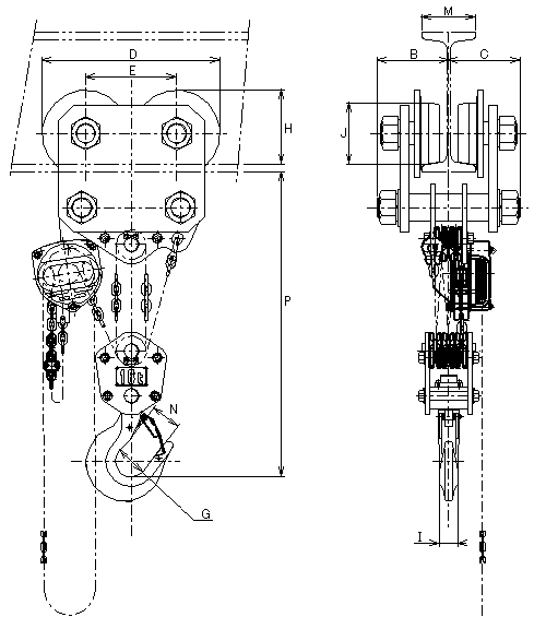 Figure of HP-16 dimensions