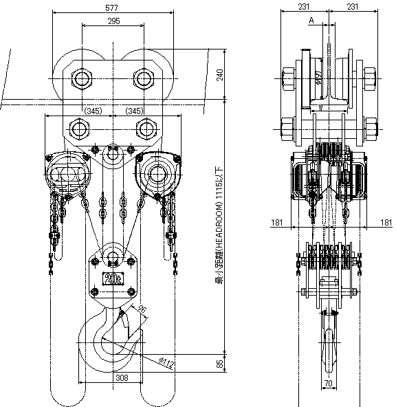 Figure of HP-20 dimensions
