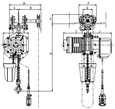 Figure of DBG-2.5 dimensions
