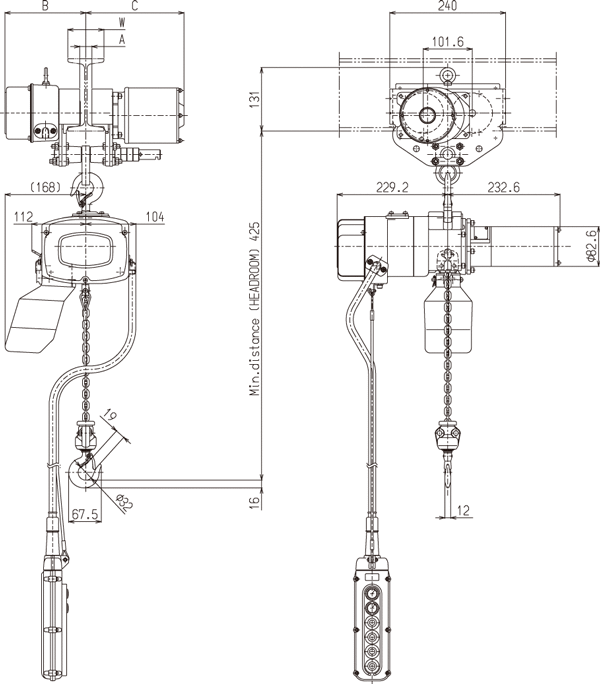 Figure of αSVM-025 /αHVM-025 dimensions