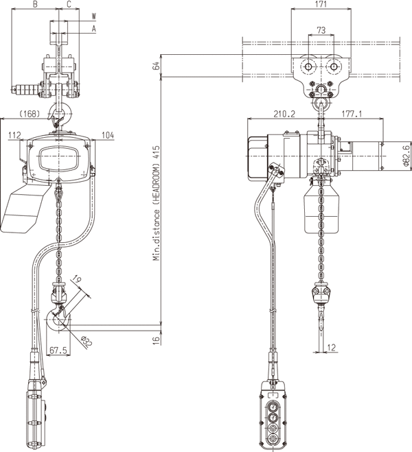 Figure of αSVP-006 /αHVP-006 dimensions