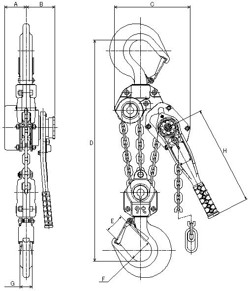 Figure of YIII-900 dimensions