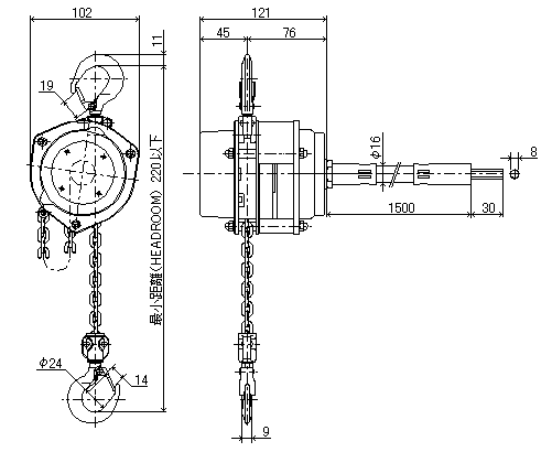 EHMF-12.5 寸法図