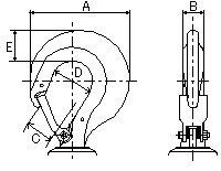 0.9t ～ 1t フック 寸法図