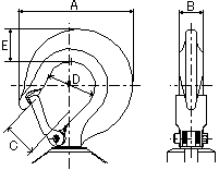 7.5t ～ 10t フック 寸法図