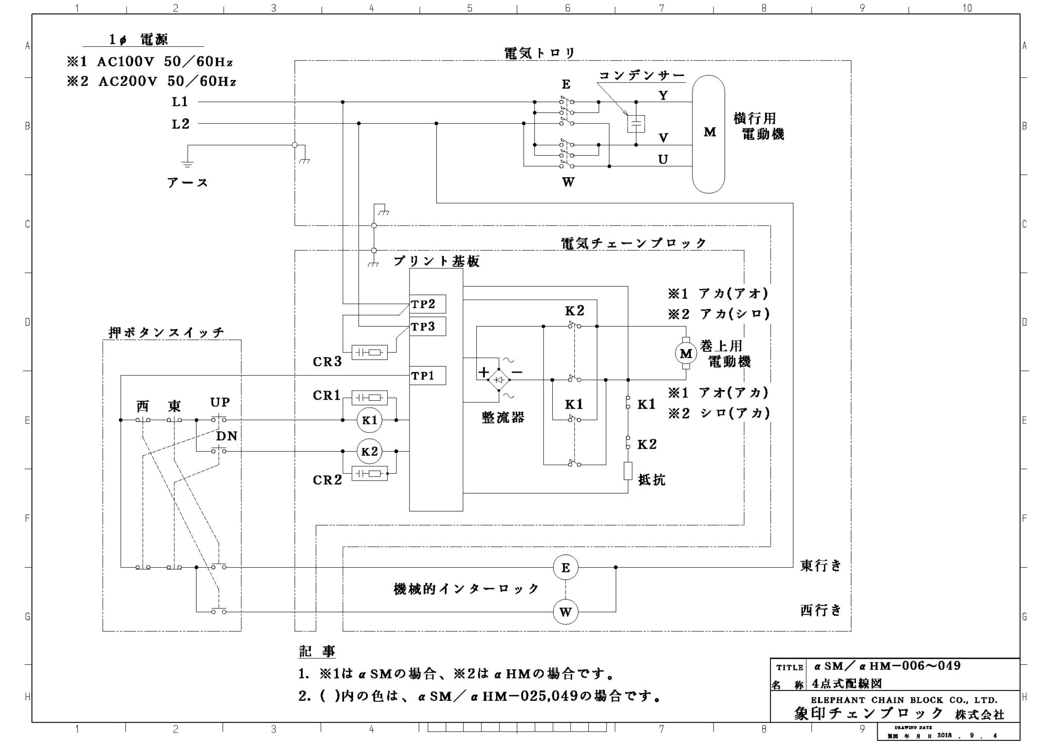 象印チェンブロック DBG型 上下