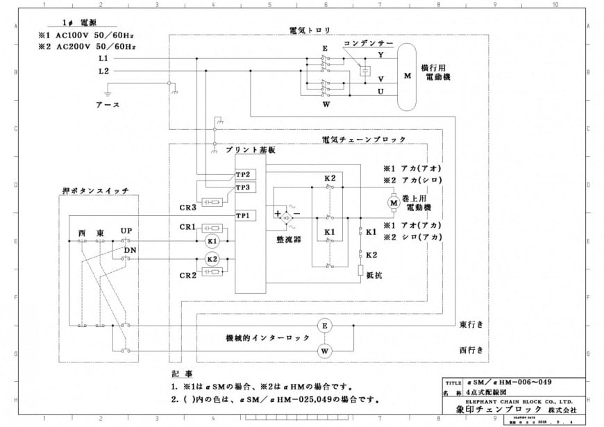 αSM/αHM-006～049 4点式配線図
