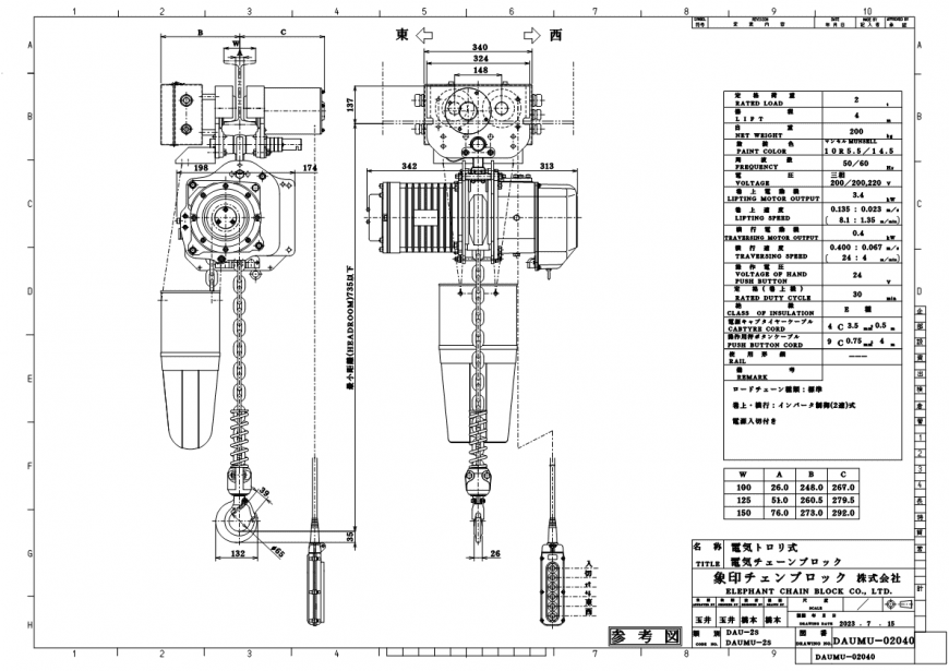 DAUMU-2S 寸法図